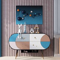 Modern Chinese solid wood XUAN GUAN CABINET HOME CHILDRENS ROOM DECORATION CABINET MINIMALIST MODERN CREATIVE DOOR HALL ROOM CABINET EDGE CABINET