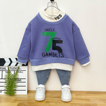 Boy necropolis Spring and autumn 2022 Male babys new foreign air autumn clothes blouses children trendy undershirt surges