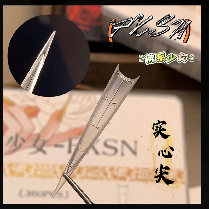 Buddhist-Style Girl's Ultra-Long Shallow Nail Tips with Auxiliary Lines, Ultra-Thin Seamless Long Pointed Nail Tips, Square Nail Art That Makes the Nails Look Slimmer Buddhist-Style Girl's Ultra-Long Shallow Nail Tips with Auxiliary Lines, Ultra-Thin Seamless Long Pointed Nail Tips, Square Nail Art That Makes the Nails Look Slimmer