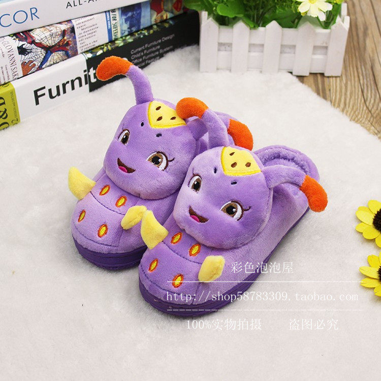 Pantoufles enfants en suède pour hiver - Ref 1003959 Image 17