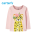 Carters 2020 Summer Trẻ em ăn mặc cô gái T-shirt dài tay áo T bé dưới Children Top 2H4571110. 