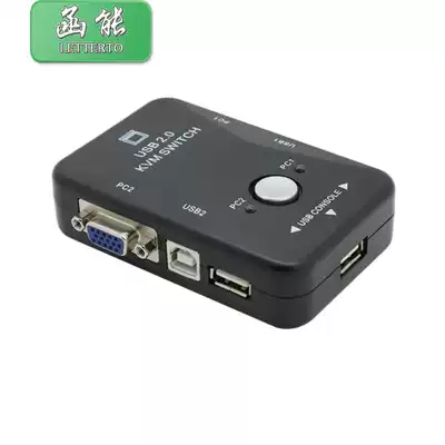 KVM switcher 2 ports USB manual set of keyboard mouse control 2 computer monitor button cycle switch