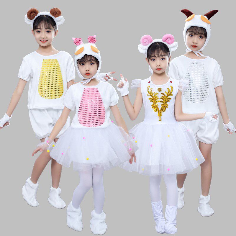 61 children's animal small sheep acting out of a sheep-goat performance suit a sheep-goat dress dance goat styled to a limelight