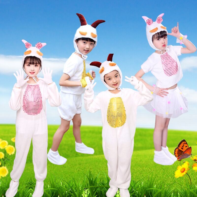 New Children's Animal Clothes Lamb Performance Clothes Beauty Sheep Skirt Dance Clothes Pleasant Goat Big Bad Wolf Jumpsuit
