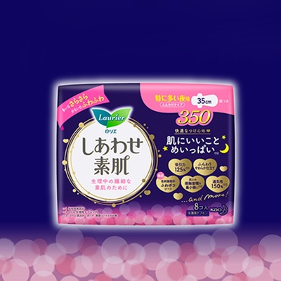 拍四件-花王乐而雅超长夜用卫生巾32片