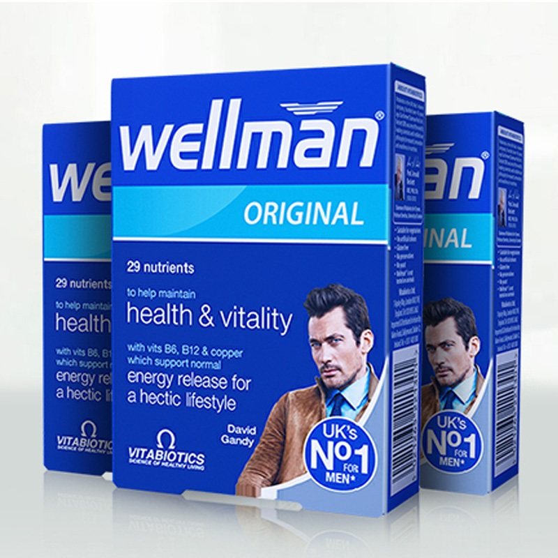 wellman男士复合多种维生素矿物质片健身 多维男性综合维生素*3