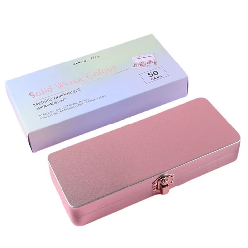 Пигментированная акварель, гуашь, комплект, пудра, жестяная коробка, 100 цветов, оптовые продажи