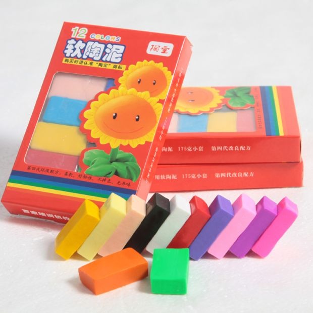 Đất sét mềm Liyuan 12 màu 24 màu bùn an toàn không độc hại môi trường đất sét sét đất sét có thể được nấu và nướng đồ chơi nấu ăn