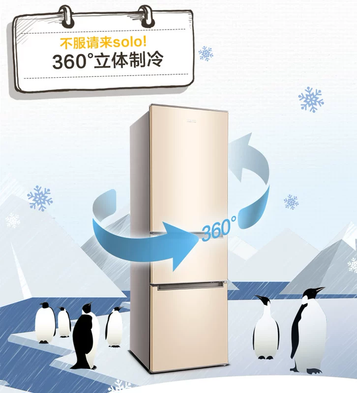Tủ lạnh ba cửa Homa / Oma BCD-196DK tiết kiệm năng lượng, tủ lạnh ba cửa nhỏ ba cửa