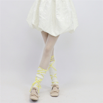 AY Tofilms Ballet Style Colorful Ribbon Socks Sets Girls Twist Socks Bow Lace Leg Socks