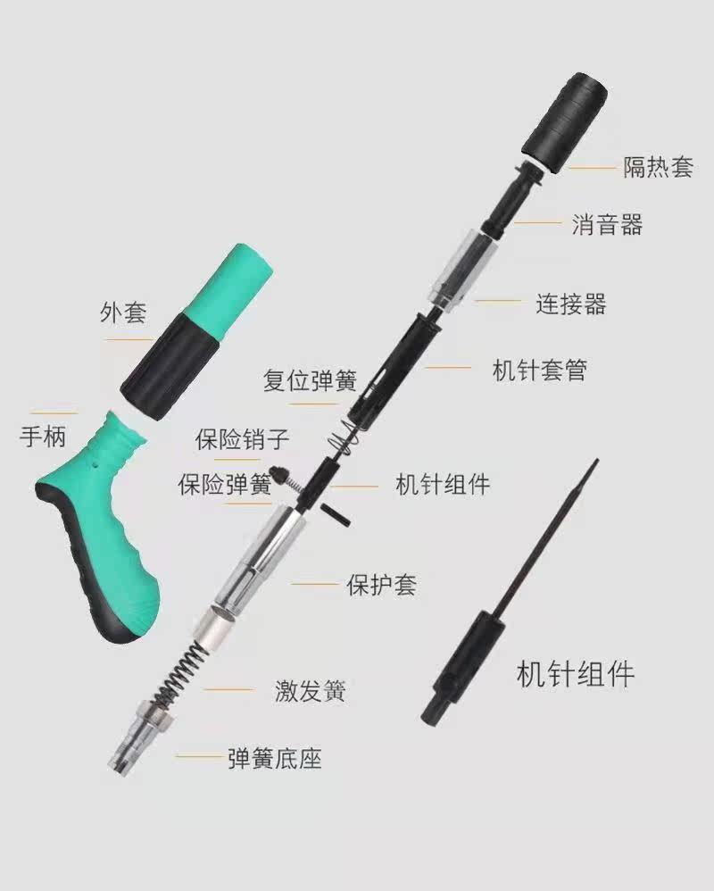 Mini overhanging ceiling Ceiling Gods New small Stainless Steel Silenced nail gun Hanging Card Mounted Air Conditioning Hydropower Installation Tightener