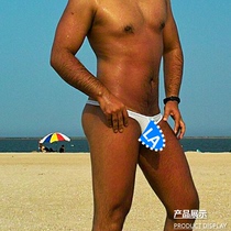 Hard-low low spicy mesh eye translucent convex button T pants Men black TbacK swim pants