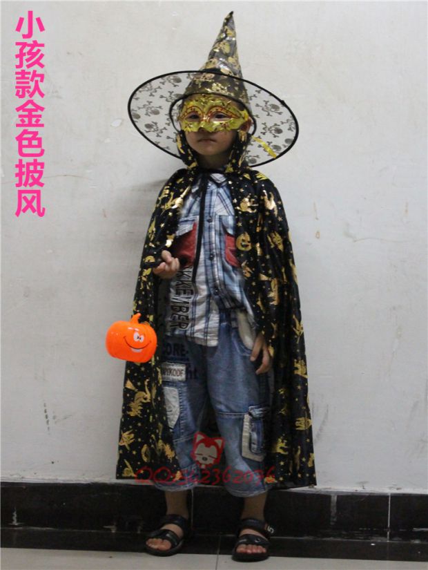 Quà tặng Halloween Trẻ em Áo choàng dành cho người lớn Quần áo Trung tâm Hoạt động Trường học Quần áo Đồ dùng Đạo cụ Xô bí ngô - Sản phẩm Đảng / Magic / Hiệu suất đồ hóa trang cho nam
