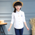 5 nữ lớn trẻ em 6 mùa thu 8 áo xuân và mùa thu 9 trẻ em Hàn Quốc phiên bản 10 áo dài tay cotton đáy áo 12 bé gái 13 tuổi sơ mi uniqlo Áo sơ mi