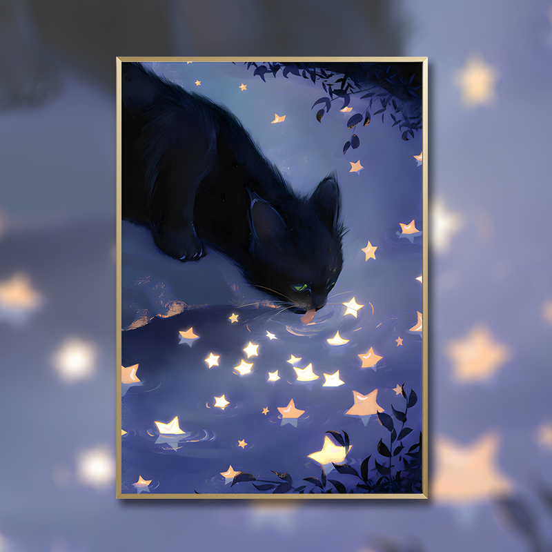 Pixelpieces Puzzle Cat Healing Series Pearlescent Art Decorative Painting Gift Stress Relief Adult 500-Piece Puzzle