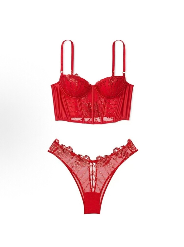 Victoria's Secret Vs Red Platinum Embroidered Sexy Lace Half-Cup Ultra-Thin Bra & Shapewear for the Year of Birth Victoria's Secret Vs Red Platinum Embroidered Sexy Lace Half-Cup Ultra-Thin Bra & Shapewear for the Year of Birth
