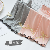 2020 summer new cropped pants thin section breathable modal baby girls leggings outer wear middle and small childrens pants