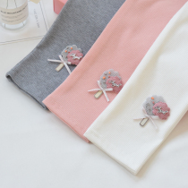 Girls leggings spring and autumn outer wear 2020 new baby cotton trousers thin section casual foreign style childrens leggings