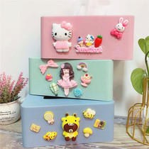 Wheat straw environmental protection household living room bedroom cartoon cute princess paper pumping storage box girl big tissue box