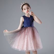 Childrens dress Princess dress summer foreign piano performance Flower Girl Wedding Girl host birthday dress