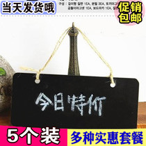 Hanging advertising small Blackboard Cafe restaurant mark board hanging door number Home message board handwritten blackboard with hemp rope