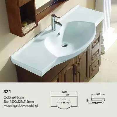 Big belly ceramic bathroom cabinet basin washbasin washbasin integrated table basin pool tank 1 2 1 5 meters single sink 1 1