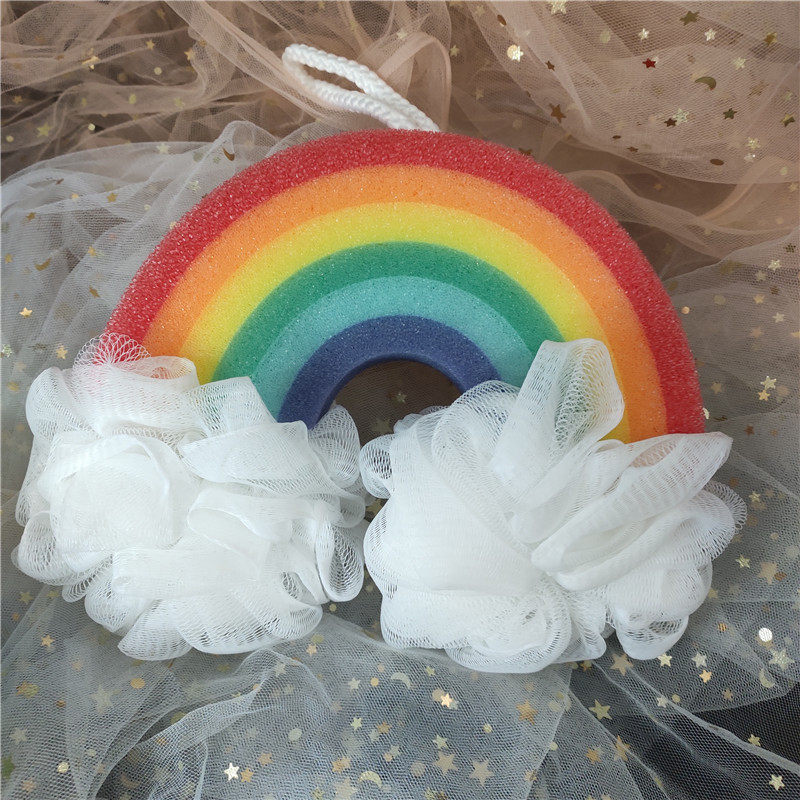 Miniso ice cream rainbow girl heart bath ball three-dimensional bath flower rubbing bath ball bath ball bath ball