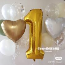 40 inch aluminum film balloon baby anniversary year old aluminum foil big digital balloon birthday party girl heart festival decoration