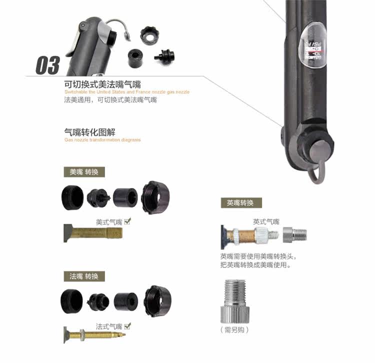 Pompe à vélo GIYO - Ref 2390247 Image 8