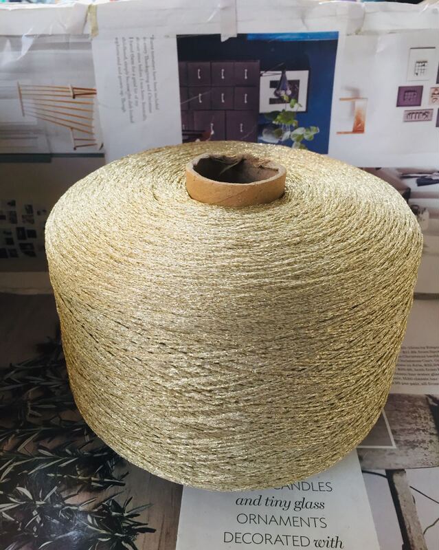 Special Hollow Yarn, Gold and Silver Hollow Yarn, Bear Bag Handmade Knitting Yarn, Summer Yarn