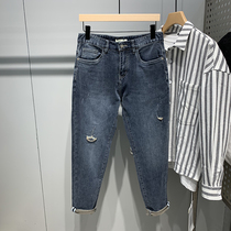 Spring high end Deep blue Broken Cave Jeans Mens Chains Chauffins Surge Season 100 Ride Easy Harren small leggings