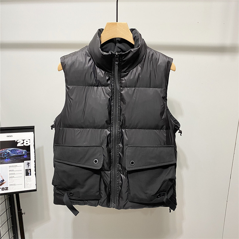 Wear thick warm shoulder trend of sleeveless cotton vest coat outside the autumn winter wear thicker warm knock cotton vest