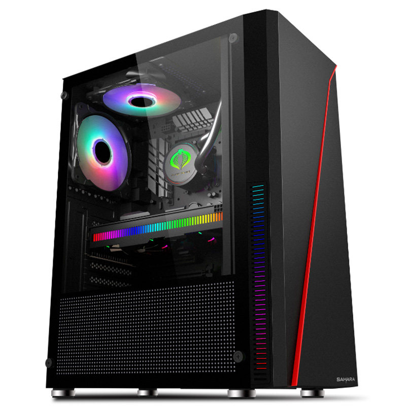 New Sahar hacker VX100 computer chassis desktop DIY full-side transparent RGB game water-cooled ATX large board