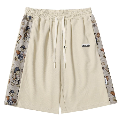 Ретро брендовые шорты для отдыха, летние штаны в стиле хип-хоп для влюбленных, с медвежатами