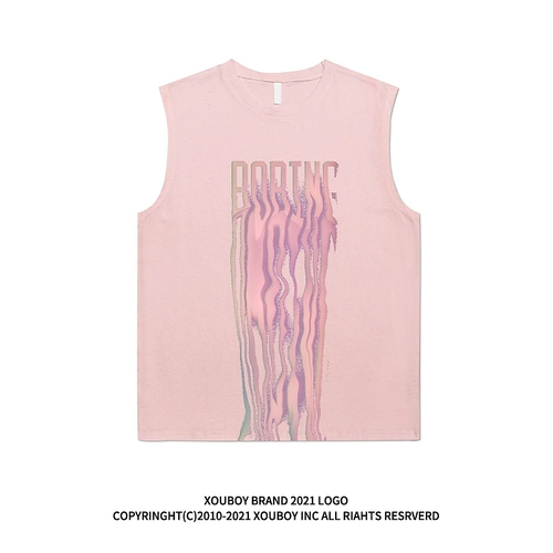 Брендовая летняя футболка в стиле хип-хоп без рукавов, спортивный жилет для спортзала, в американском стиле, оверсайз