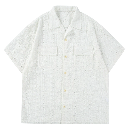 Небольшая дизайнерская летняя дышащая трикотажная рубашка в стиле хип-хоп для влюбленных, в американском стиле, тренд сезона