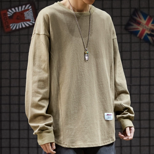 Оригинальный цветной базовый приятный телу однотонный брендовый лонгслив в стиле хип-хоп