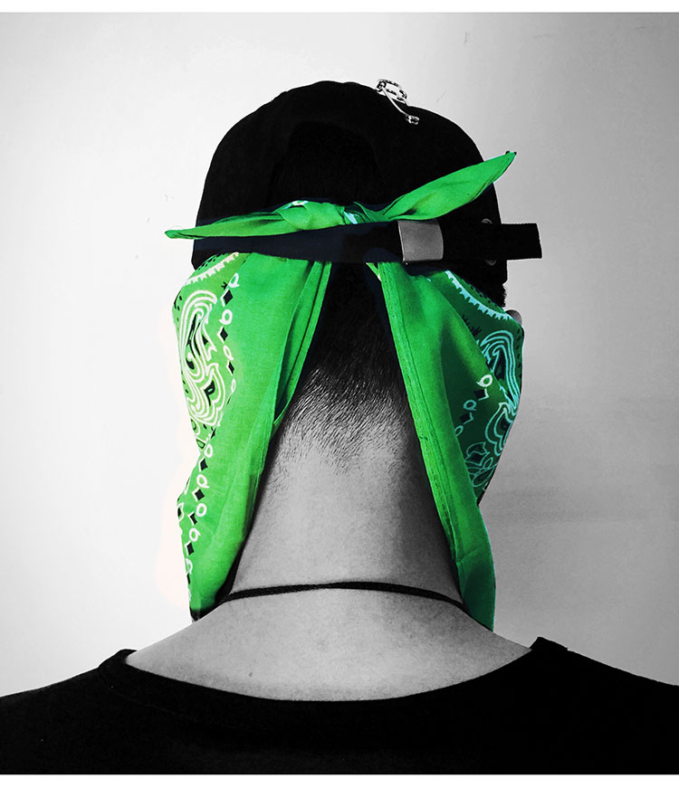 Bờ Biển phía tây cổ điển điều hoa lớn hip hop vuông hip-hop ngoài trời khăn trùm đầu nút tai nam giới và phụ nữ hiển thị mặc khăn vuông khăn ống thể thao đa năng