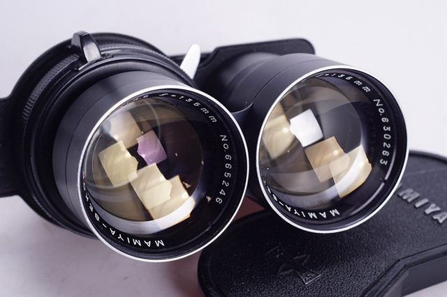 Mamiya MAMIYAC220330 double reflex blue dot late ຟິມສີມ່ວງ 135/4.5 ເລນໂຟກັດກາງ