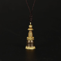  Pure copper pendant Kadang Tower pendant Karma Wu Box Stupa Stupa Amulet Pendant