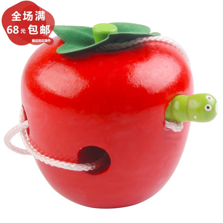 Mon's classic large bugs eat apples, children's hand-eye coordination, enlightenment, early education, kindergarten, desktop area, play teaching aids