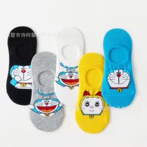 5 double socks cute cartoon day claws shallow incognito fresh lady socks socks can't fall and fight the ball