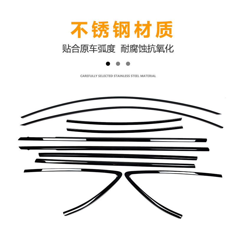 Suitable for Bmw 3 Series Window Trim Strips Blacked 1/4/5/7 Series X1X3X5X6X7 Modified Black Warrior Protective Bright Strips