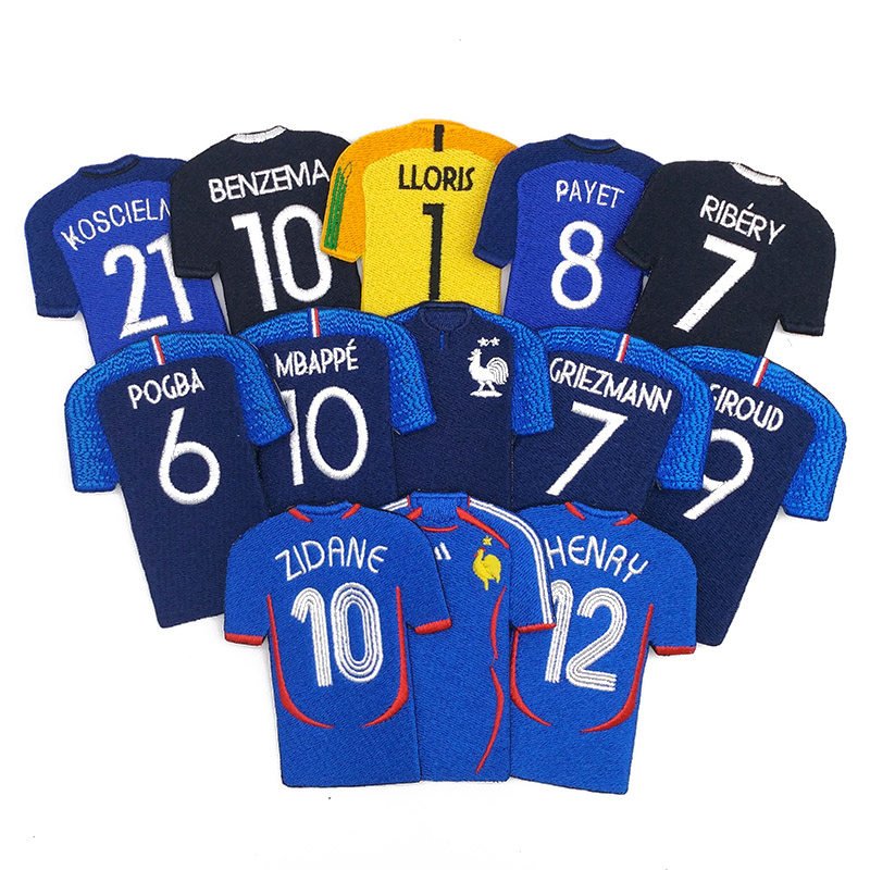 France team Henry gift Mbappe Zidane football star mini jersey hot sale Griezmann pendant