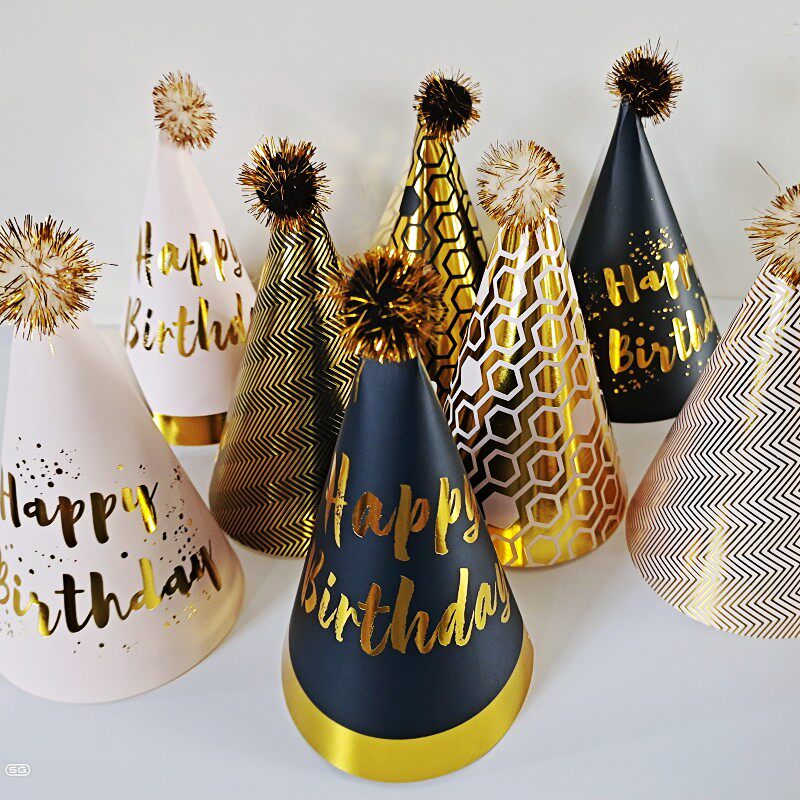 Birthday hat Cake Party hat Baby Birthday hat Cartoon pointed hat Zodiac decoration One-year-old adult