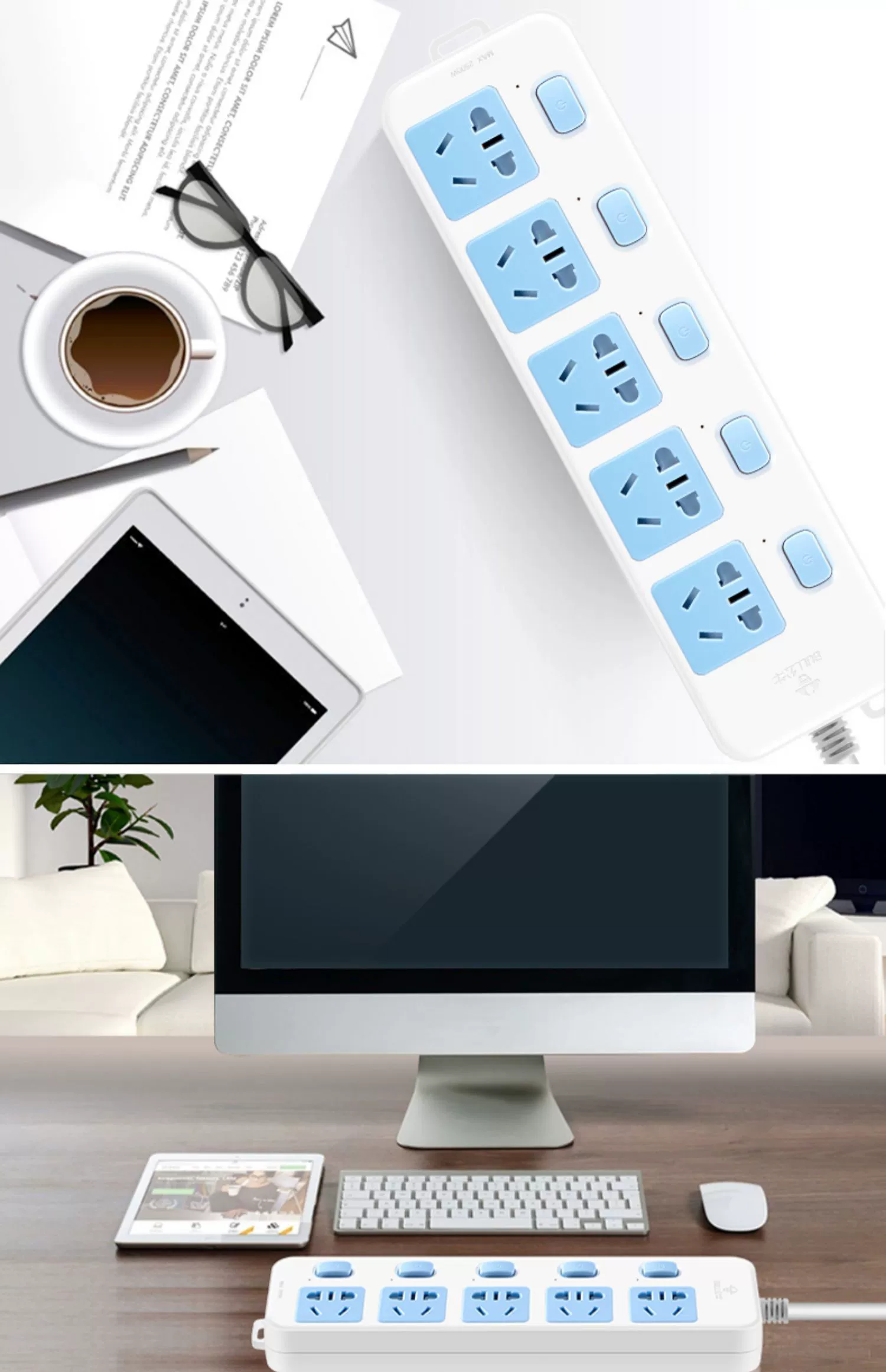 Đô ổ cắm không dây 10A đa ổ cắm công suất cao mới tiêu chuẩn quốc gia an toàn cửa hộ gia đình dây bảng cắm kéo dây