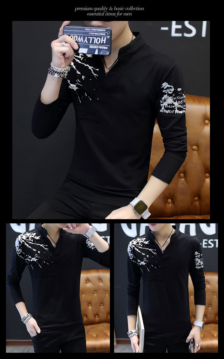 Áo sơ mi cotton mùa thu nhỏ cho nam áo thun dài tay collar cổ áo đẫm máu nam mặc hàng đầu quần áo mùa thu mặc áo sơ mi nam đất active shirt