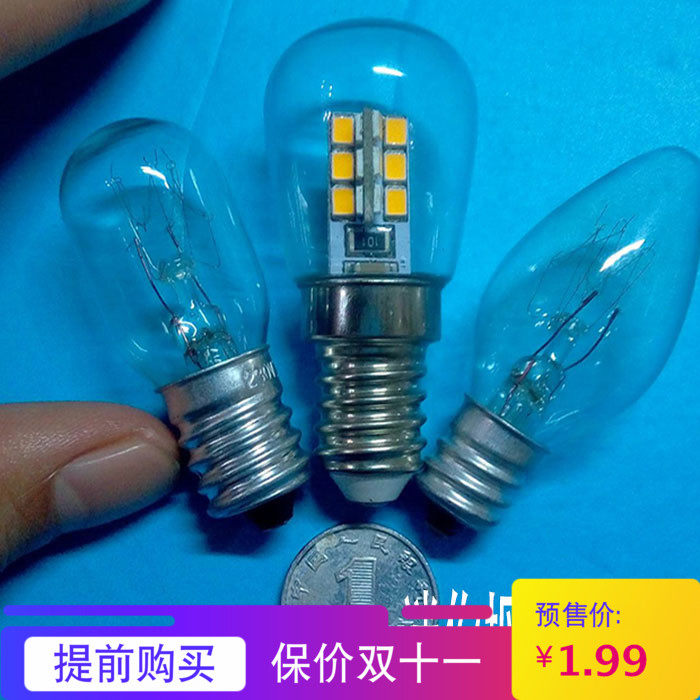 Transparent Tungsten Filament Incandescent Incandescent e12e14 screw tip Blister 1015w Thumb Fridge Small Bulb Warm Yellow Home LED