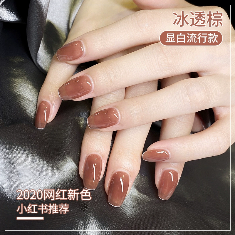 Nail Art 2020 new net nổi tiếng cuốn sách nhỏ màu đỏ phổ biến chương trình trắng băng màu trong suốt sơn móng tay sơn móng tay đặc biệt - Sơn móng tay / Móng tay và móng chân