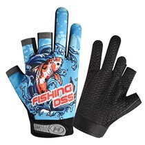 Luya Feiku Gloves Men Waterproof Fish Dew Three Fingers Protective Sun Breakthrough Ice Fish Wear Resistance Gloves